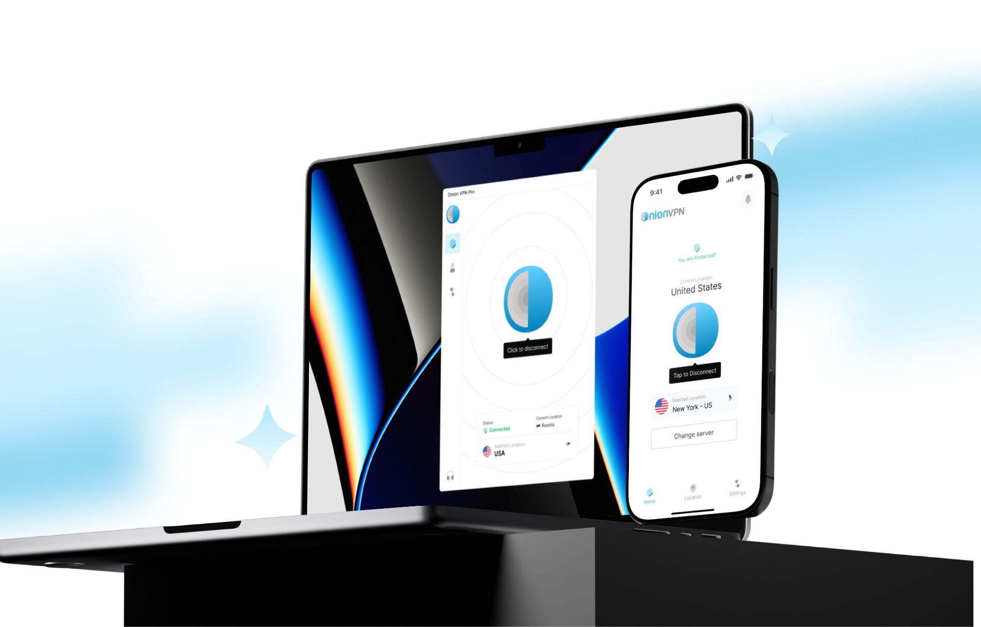 Onion VPN Pro interface cover