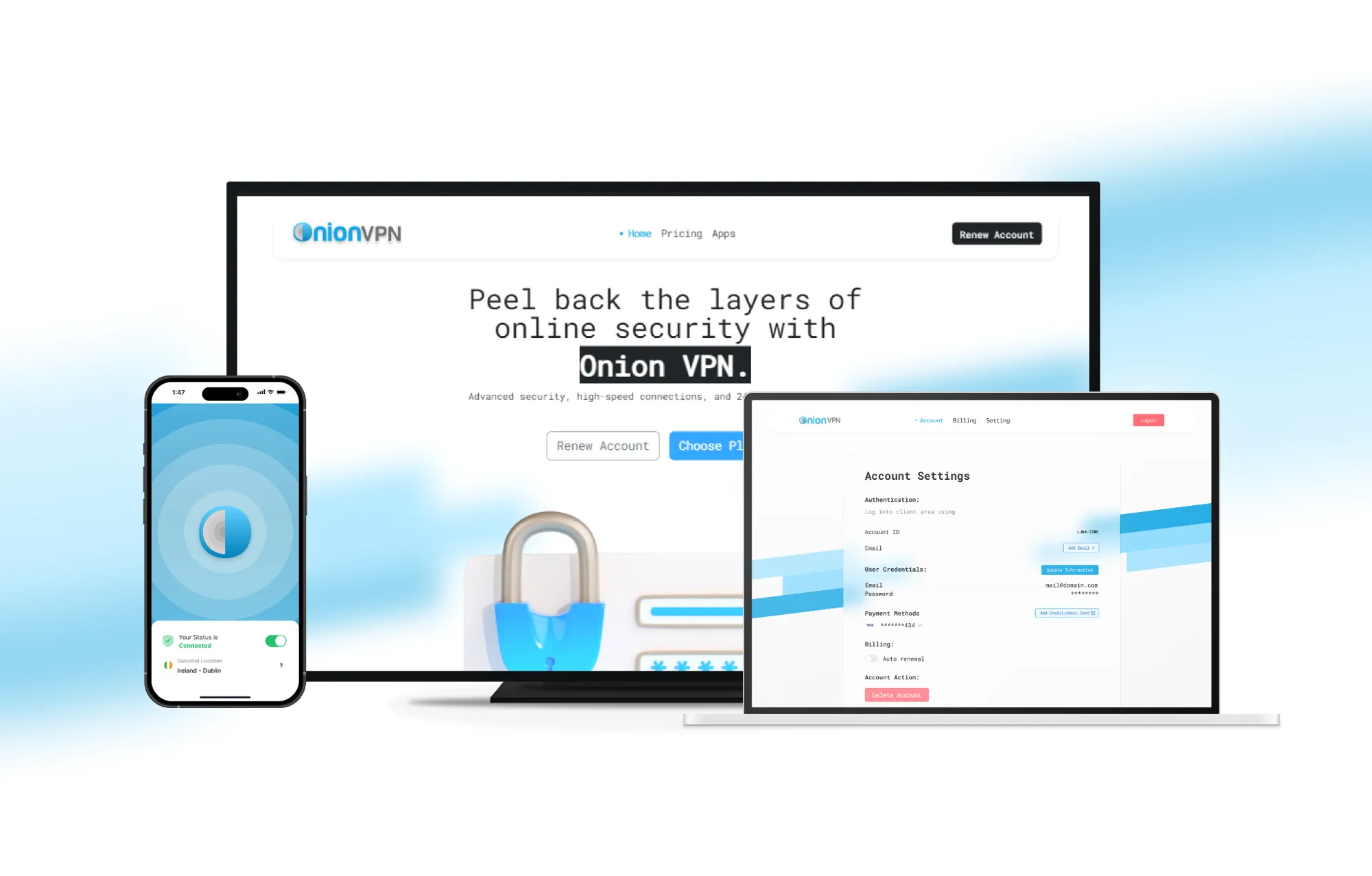 Onion VPN Lite interface cover