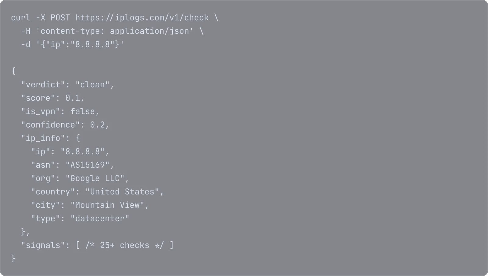 Free, no signup, public API